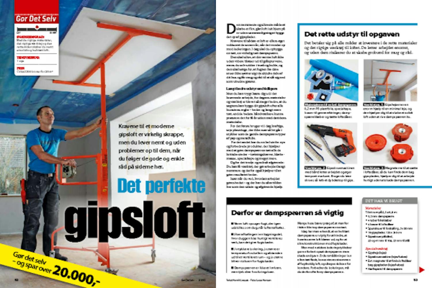 Korrekt opsætning af gipsloft Korrekt opsætning af gipsloft